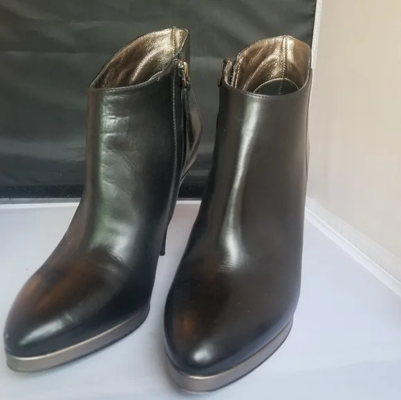 Boss black leather ankle boots - Picture 4 of 9